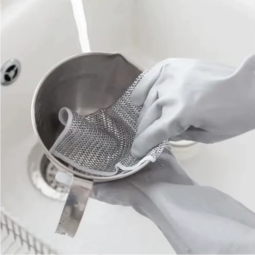 Chiffon à vaisselle en fil métallique, torchon multifonctionnel anti-rayures pour livres, cuisine, H