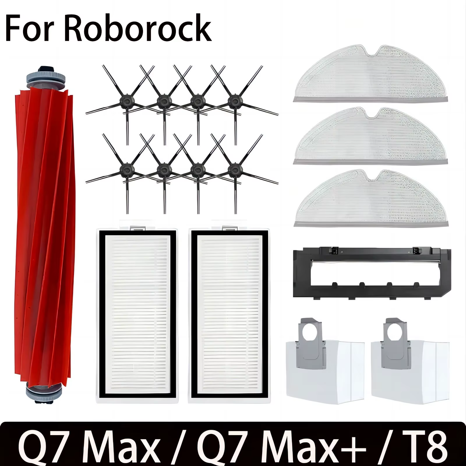 Pièces de rechange pour aspirateur Robot Roborock Q7 Max / Q7 Max + / Q7 Plus / T8, brosse latérale