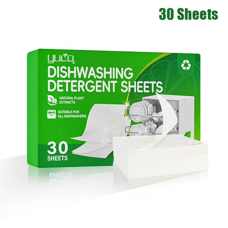 Feuilles de détergent lave-vaisselle 30/100 pièces, nettoyant pour lave-vaisselle, élimination de l'