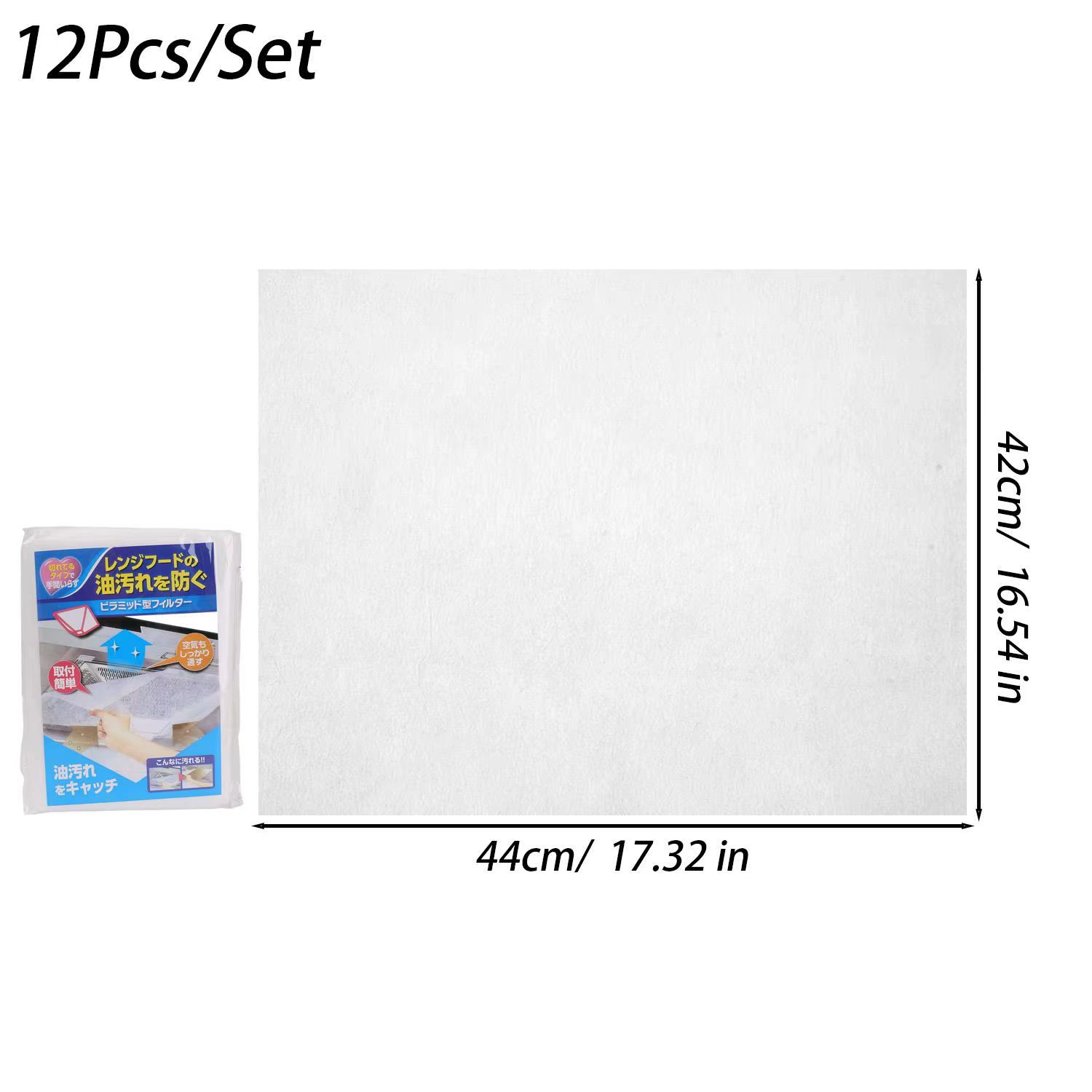 60/12 pièces Filtres jetables en papier non-tissé pour hotte de cuisine, filtre anti-graisse et anti