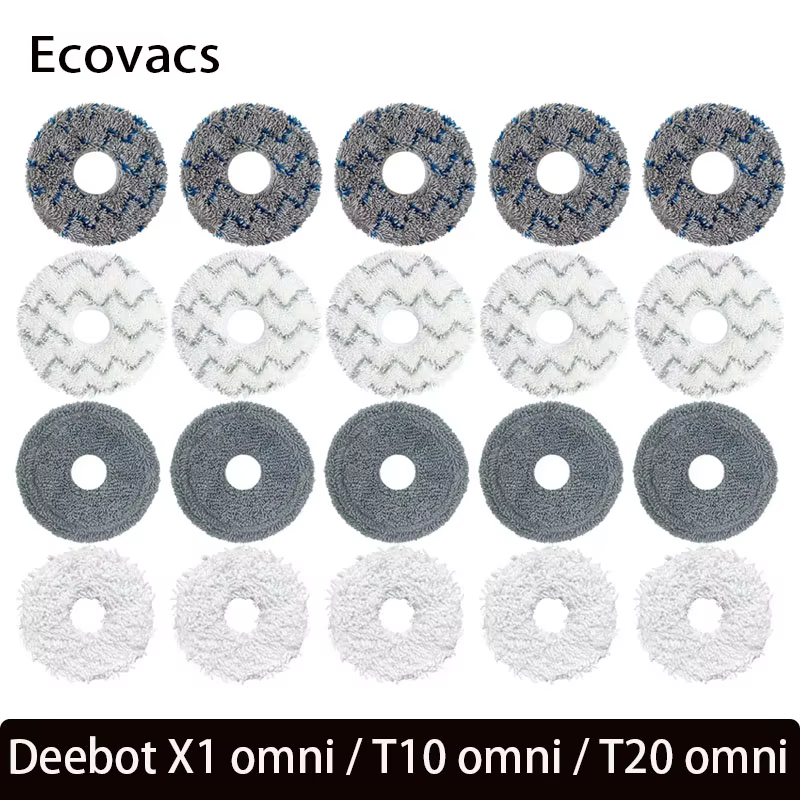 Pièces de chiffon de vadrouille pour aspirateur Ecovacs Deebot T20 OMNI/ X1 OMNI T10 TURBO, chiffons