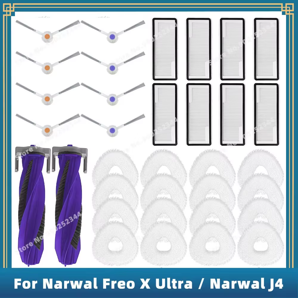 Pièces de rechange pour Narwal Freo X Ultra / Narwal J4, accessoires, rouleau, brosse latérale princ