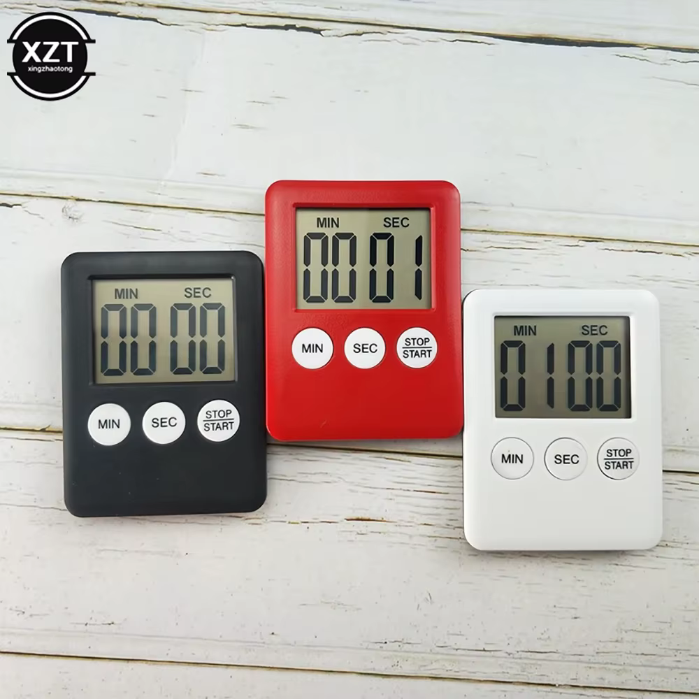 Minuterie de cuisine magnétique numérique cuisson cuisson LCD compte à rebours alarme forte compte à