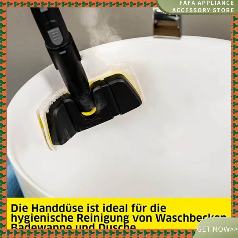 Nettoyeur à vapeur buse à main outil brosse avec tampon de vadrouille en microfibre pour Karcher SC1