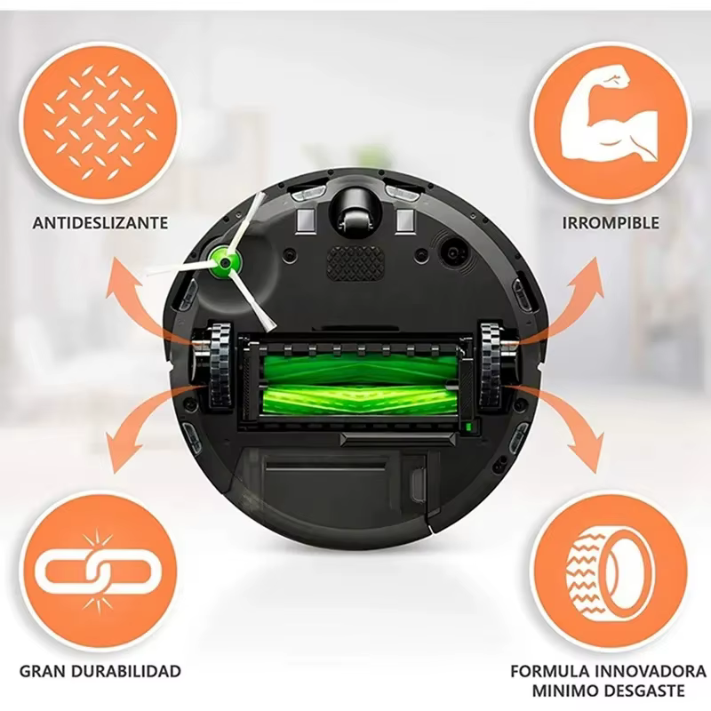 Pneus coordonnants pour iRobot ROOMBA Series, roue en caoutchouc, pièces de rechange, accessoires, 5