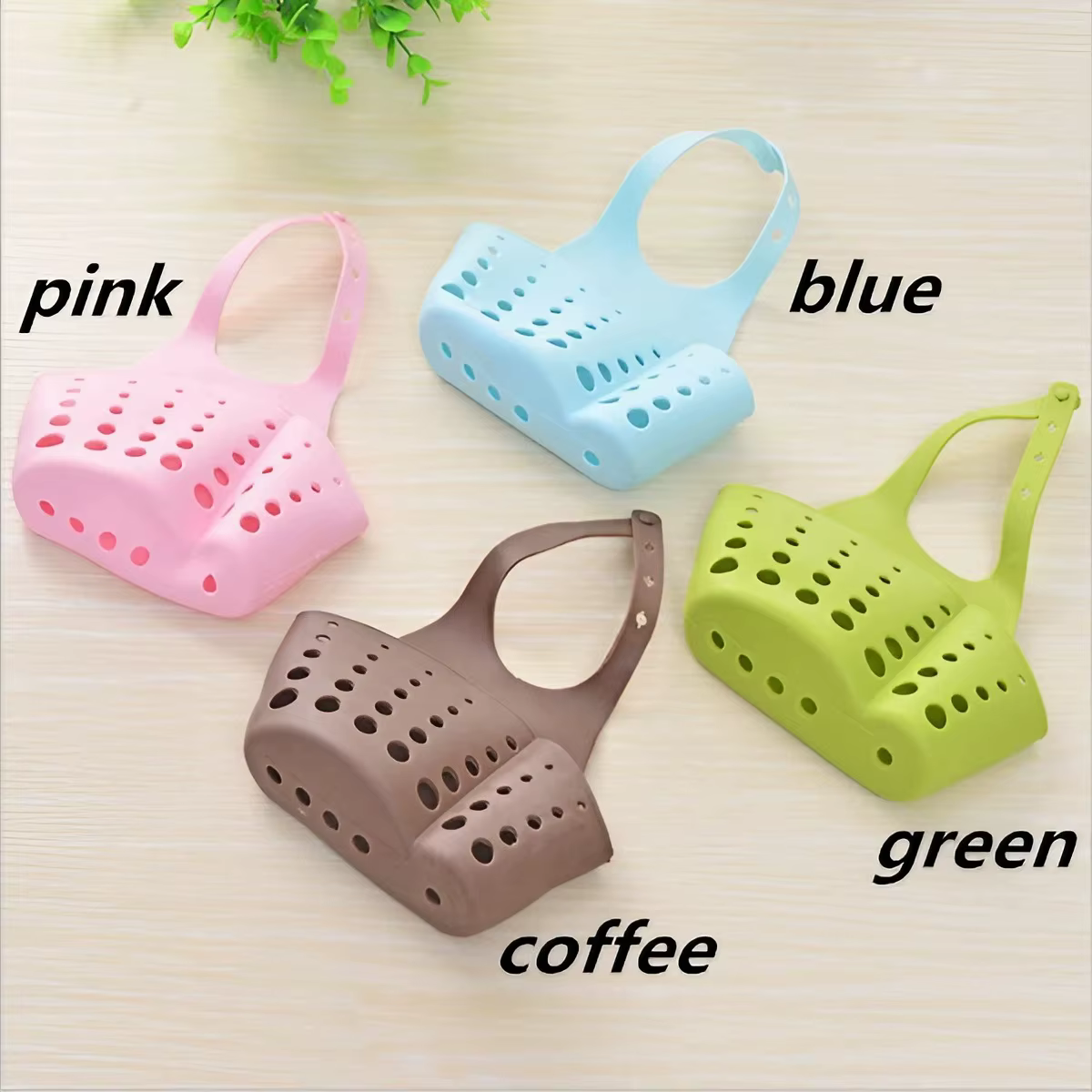 Éponge portable en PVC pour évier de cuisine à domicile, étagères de seau de rangement, porte-outils