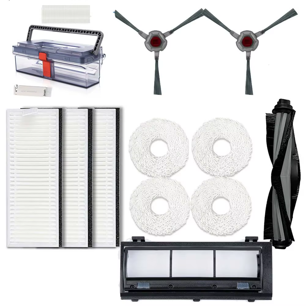 Pour Yeedi Station de vadrouille Robot autonettoyant brosse latérale brosse principale filtre boîte