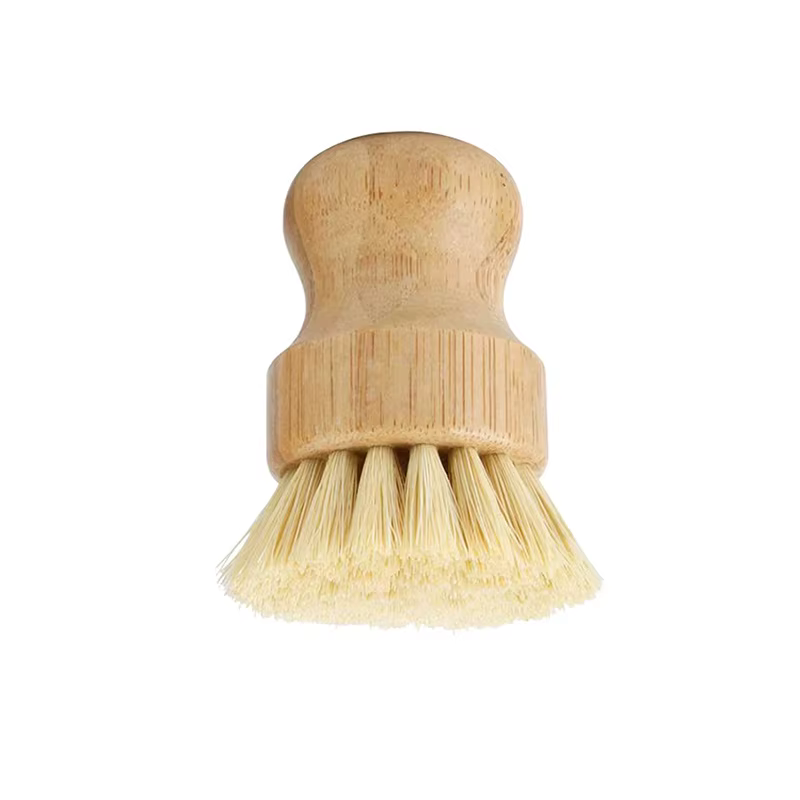 Leeseph Brosses à récurer la vaisselle en bambou, épurateurs de nettoyage en bois de cuisine pour la