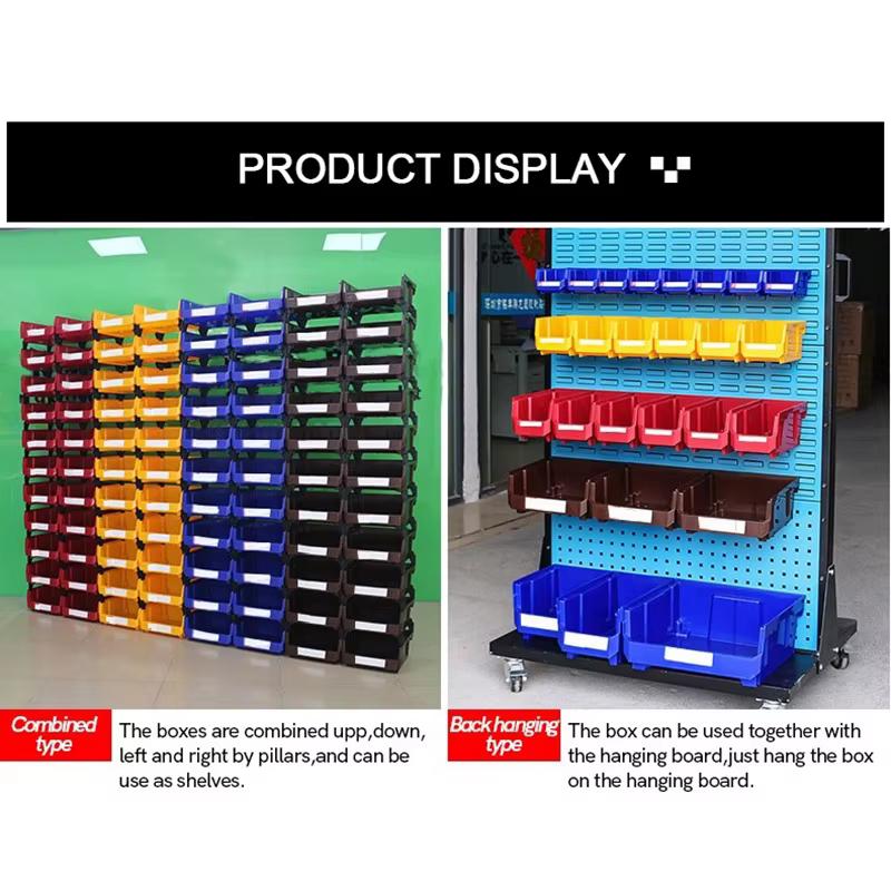 V2 couleur blanche 200*130*110mm atelier marchandises étagères organisateur bac empilable Multi outi