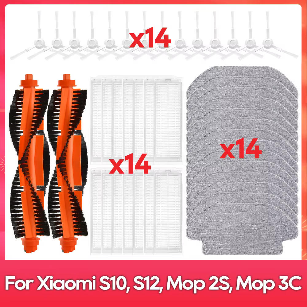 Compatible avec ( Xiaomi Robot Vacuum S10, S12, Mop 2S, XMSTJQR2S, 3C, B106CN, Mop P, STYTJ02YM ) Br