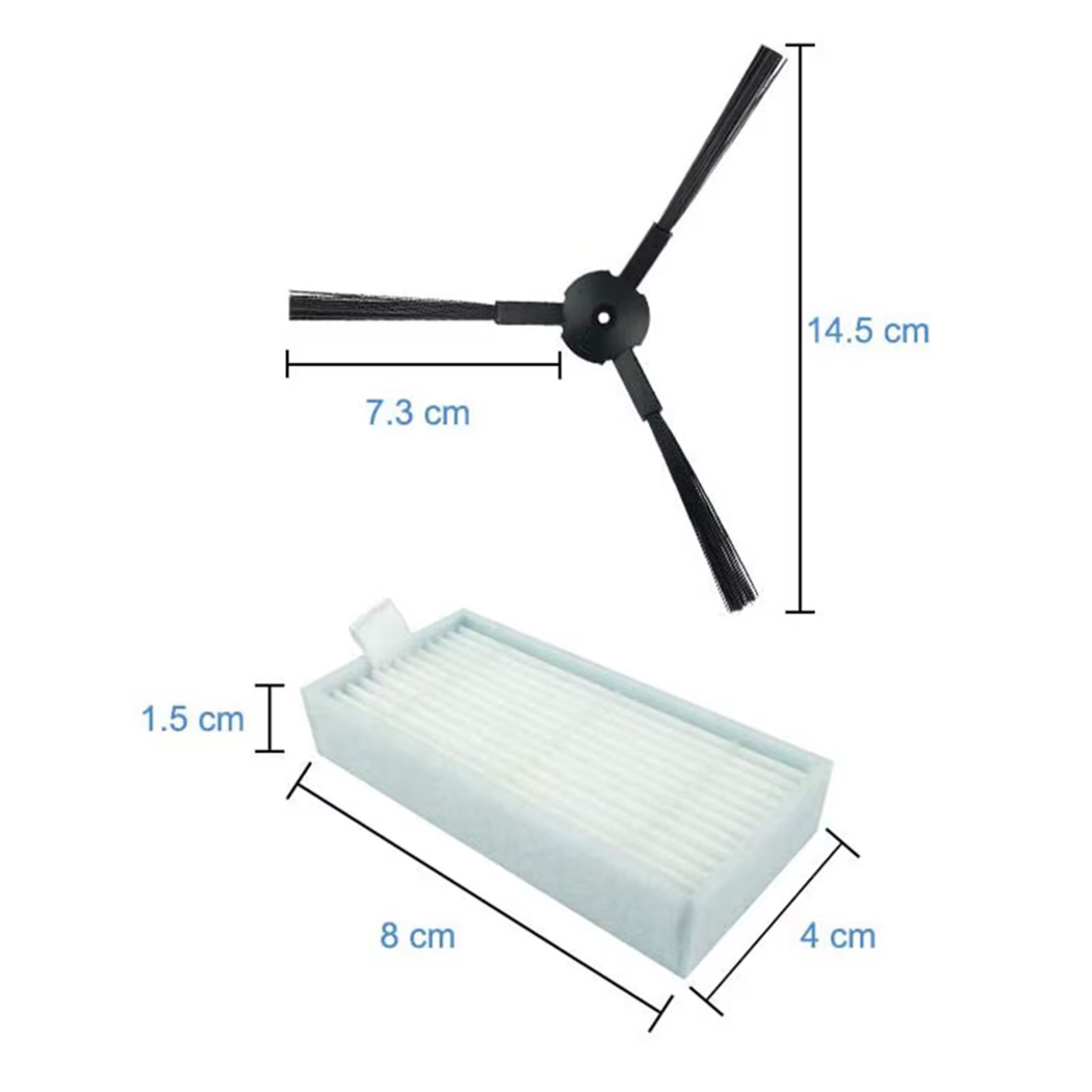 Kits d'aspirateur à brosse latérale avec filtre, pour ILIFE ZACO V3 V3s V5 V5s V5s Pro pour Medion M
