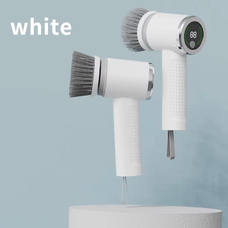 5 brosses de nettoyage sans fil avec têtes de brosse remplaçables, nettoyeur de sol électrique rotat