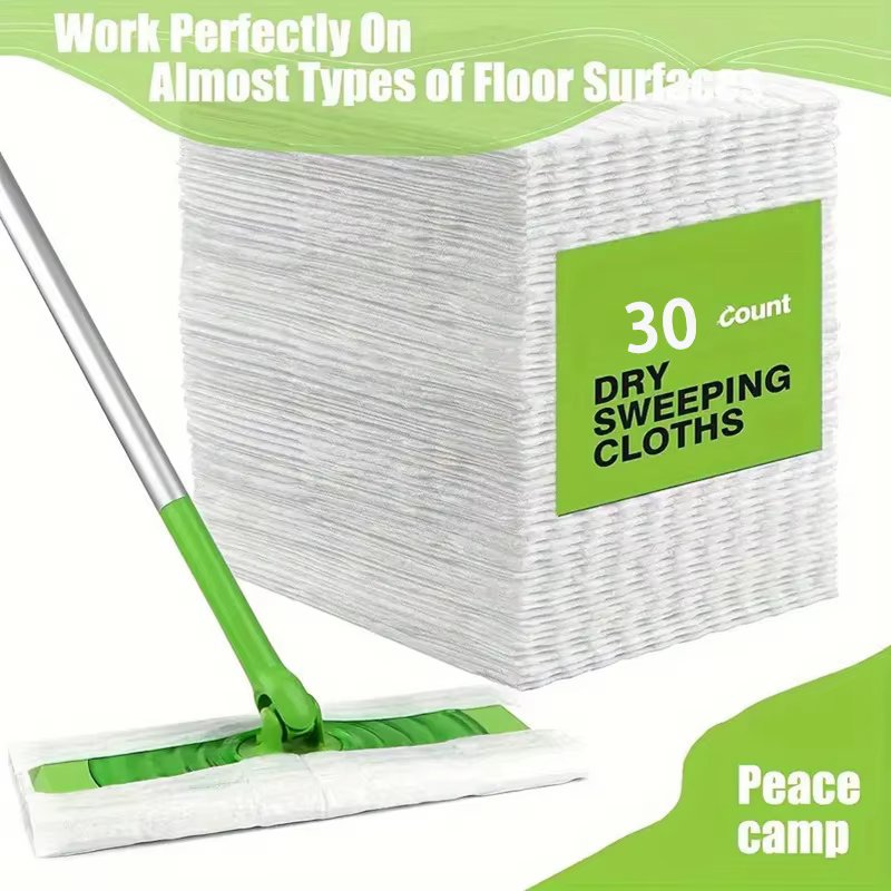 Chiffons de sol électrostatiques jetables en microfibre, 30/100 pièces, vadrouille anti-poussière, l