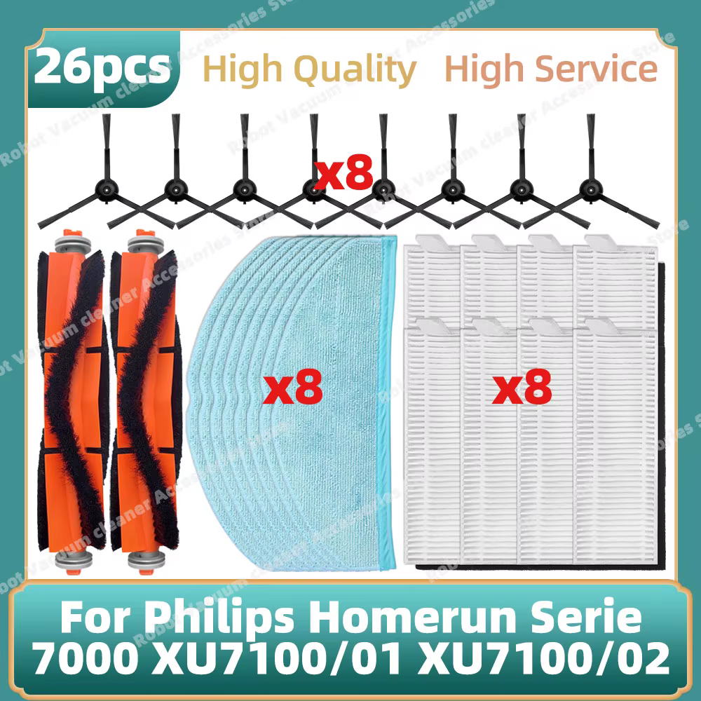 Pièces de rechange pour Philips Zones erun Serie 7000 XU7100/01 XU7100/02, brosse latérale principal