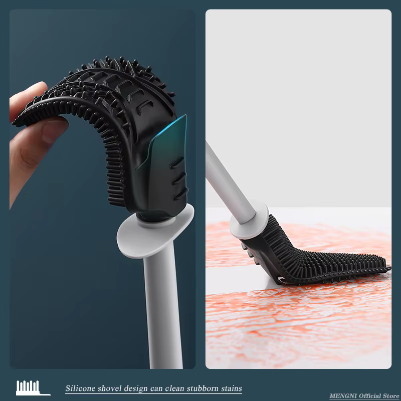MENGNI-brosse de toilette de luxe salle de bain montage mural outil de nettoyage à vidange rapide br