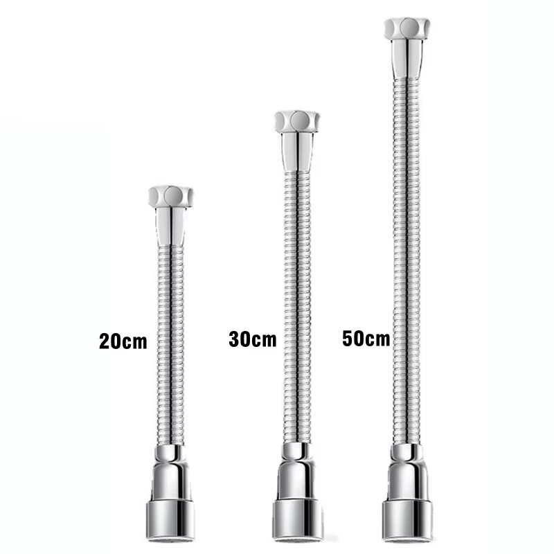 Acier inoxydable 360 ° Extension de robinet universelle, buse de tête anti-éclaboussures, aérateur