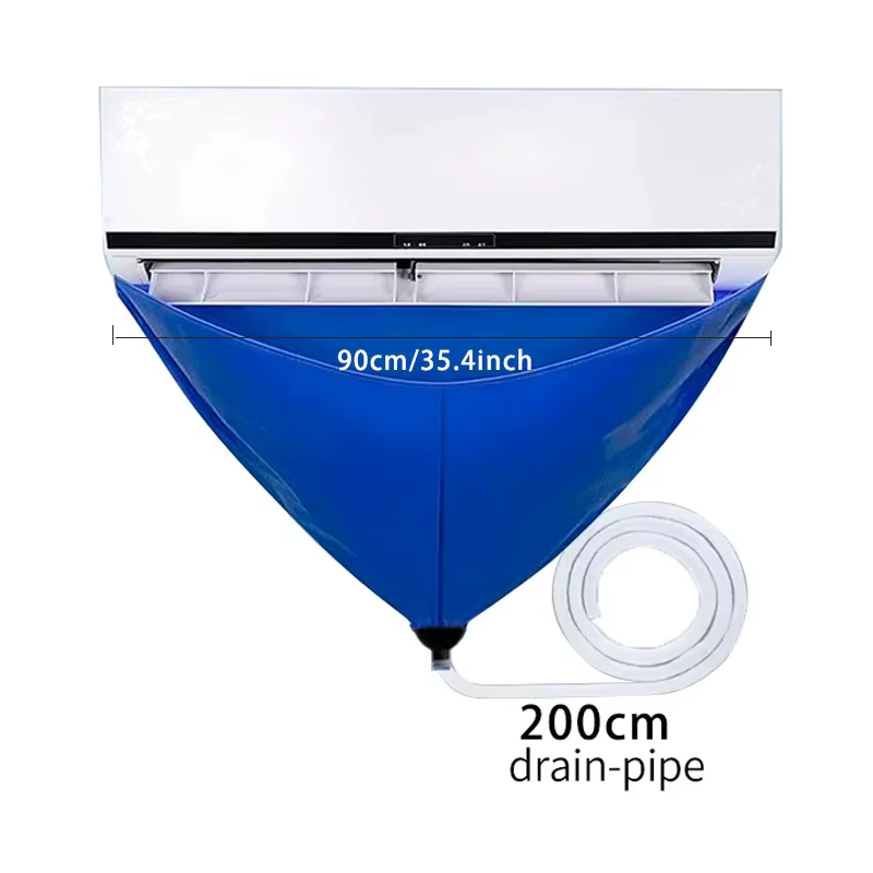 Couvercle de nettoyage de climatiseur suspendu, 90cm, sac de lavage à l'eau AC, outils de nettoyage 