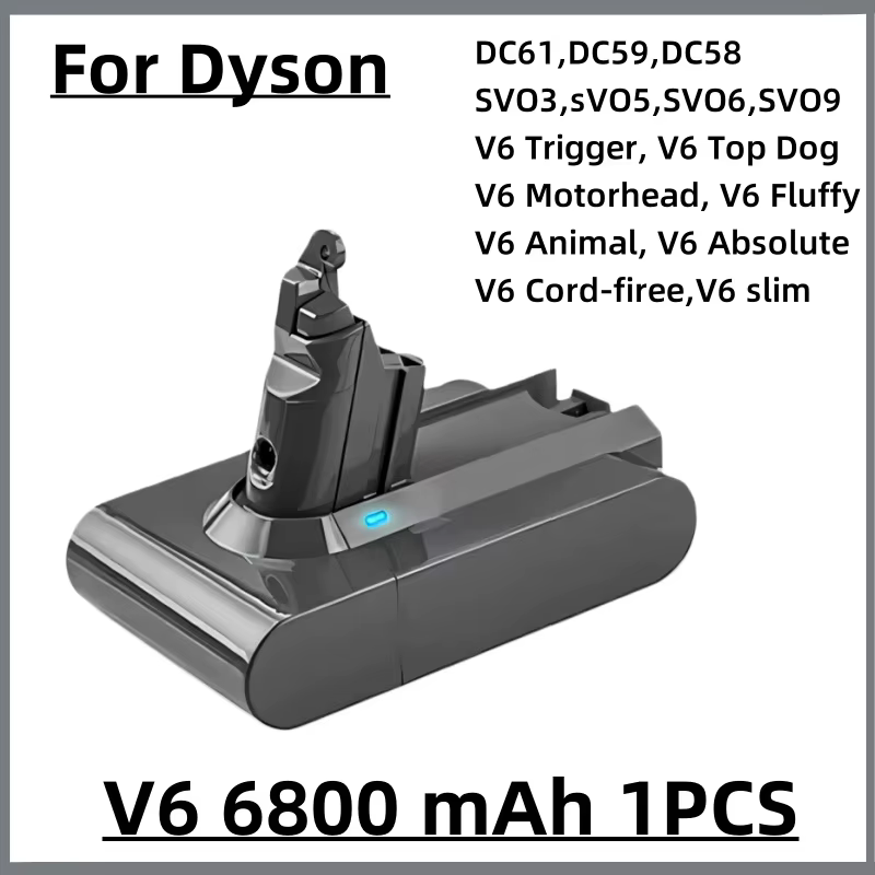 Batterie rechargeable pour aspirateur Dyson V6 V7 V8 V10 V11 V15 série SV07 DC62 DC58 DC31 absolu mo