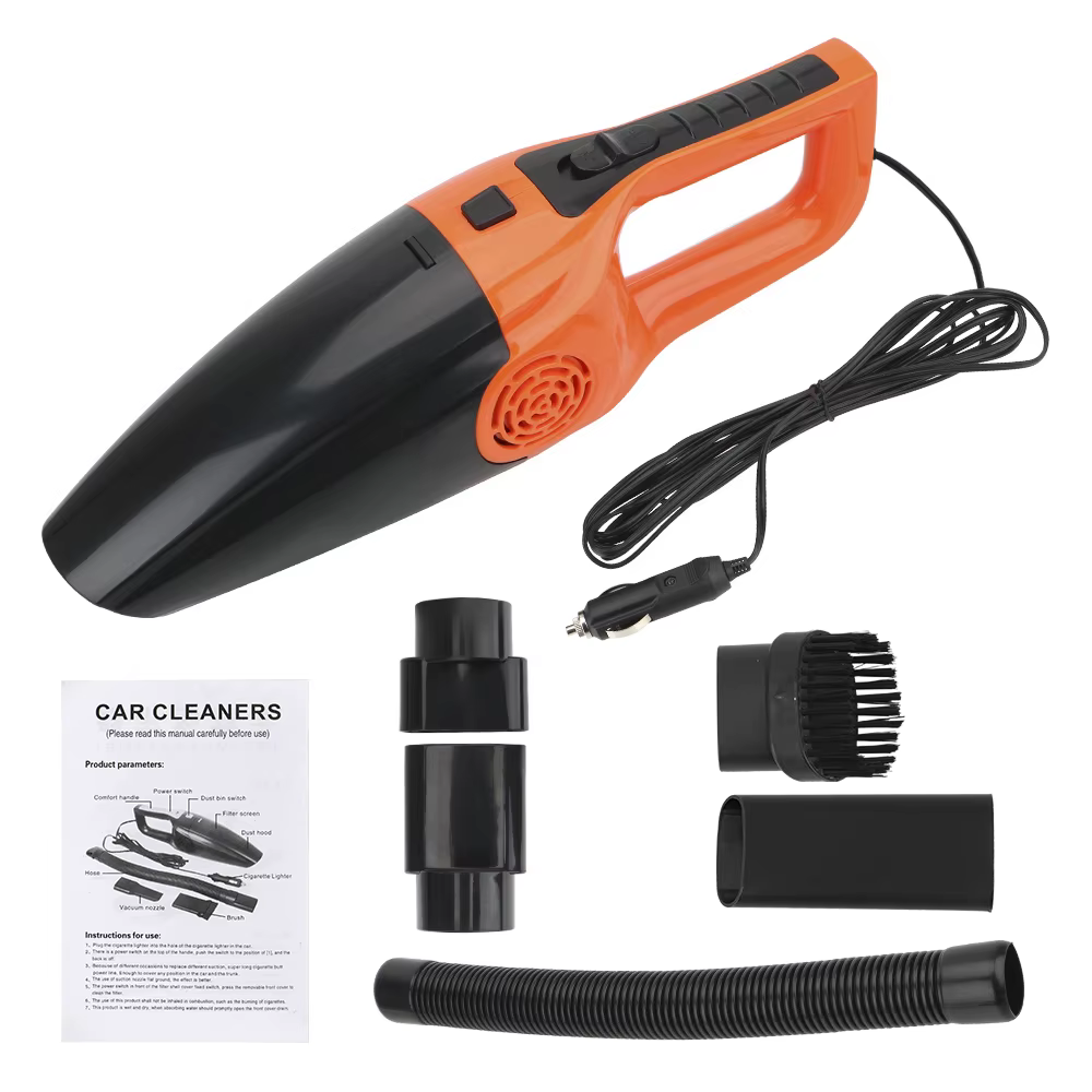 Aspirateur à double usage humide et sec 12V 120W, aspirateur portatif puissant, mini aspirateur pour