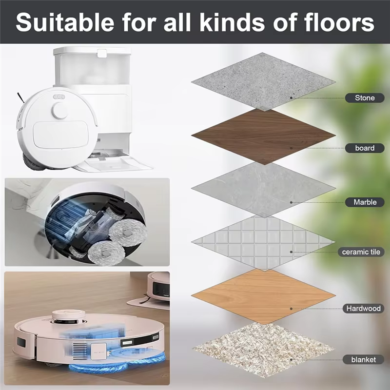 VELIF-ensemble d'accessoires pour aspirateur Robot Ecovacs DEEBOT N30 PRO / N30 OMNI / N30 PRO OMNI,