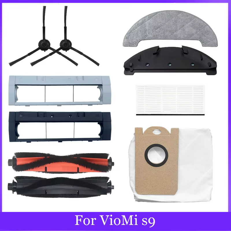 Pièces de rechange pour aspirateur Robot VioMi s9, brosse principale, brosse latérale, filtre Hepa,