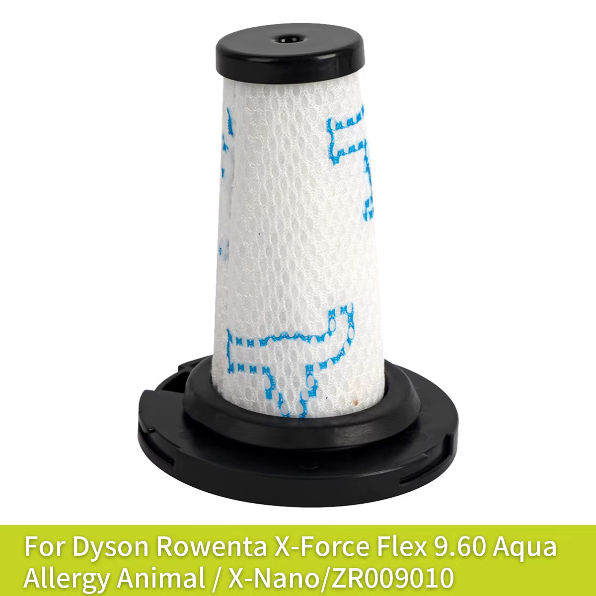 Pré-filtre réutilisable pour Rowenta X-Force Flex 9.60 Aqua Allergy Animal / X-Nano, filtre HEPA lav