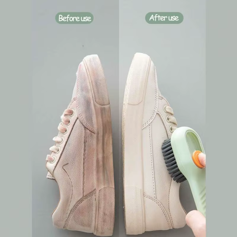 Brosse de nettoyage à poils souples, liquide pour chaussures, brosse à Long manche pour vêtements, p