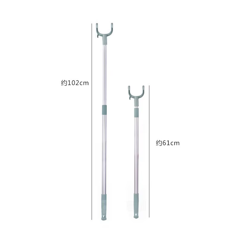 Porte-vêtements de balcon rétractable et peu encombrant, avec barre de séchage et crochets pour vête