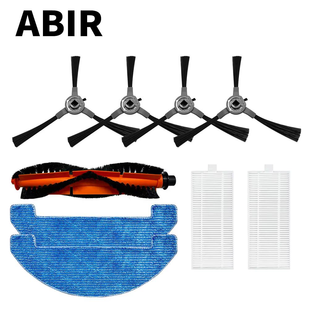 Pièces de rechange pour aspirateur Robot ABIR K30, X9, comprend 4 brosses latérales, vadrouille 2 pi