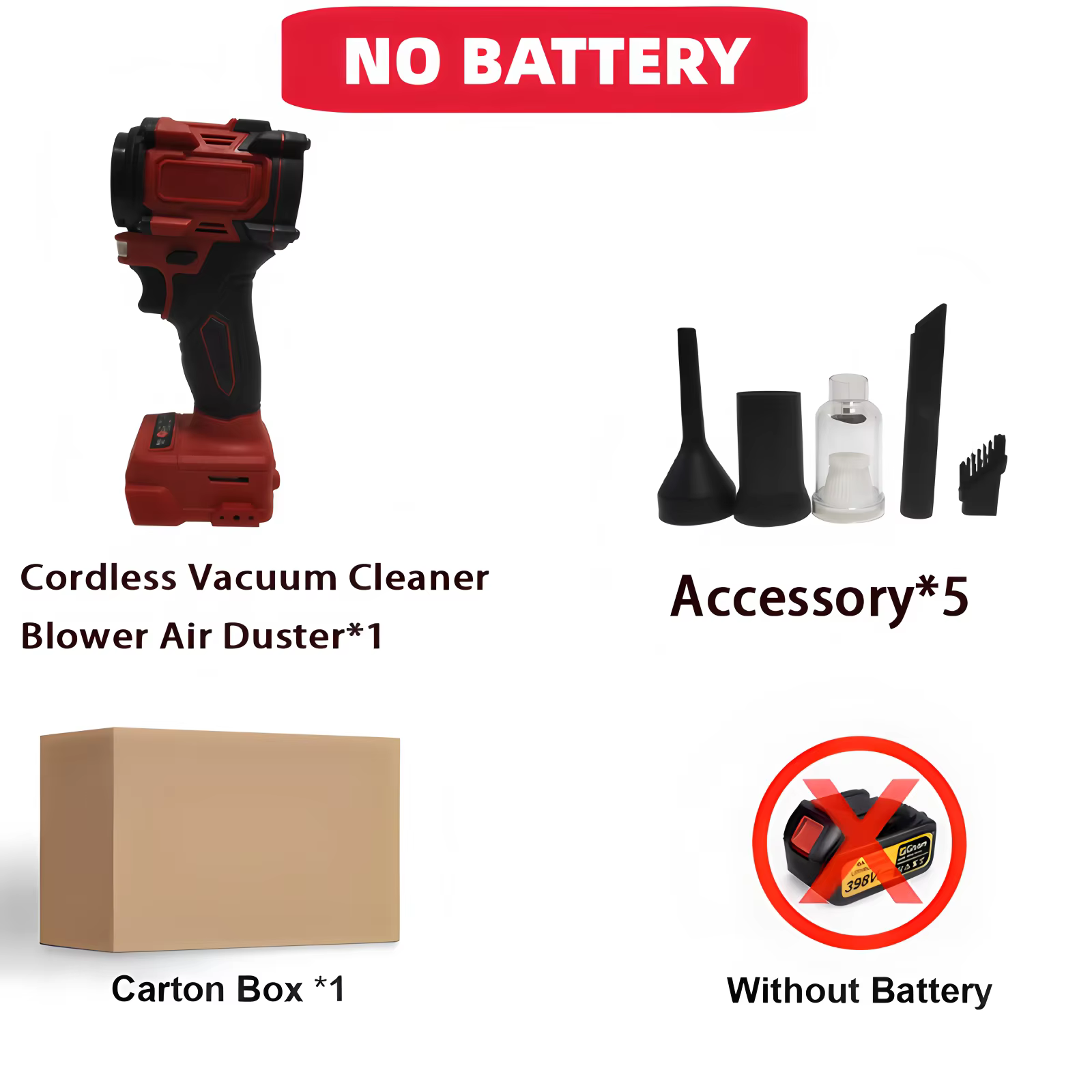 Pour aspirateur sans fil Milwaukee 18V à batterie, 3 vitesses, sans balais, souffleur d'air 85000 tr