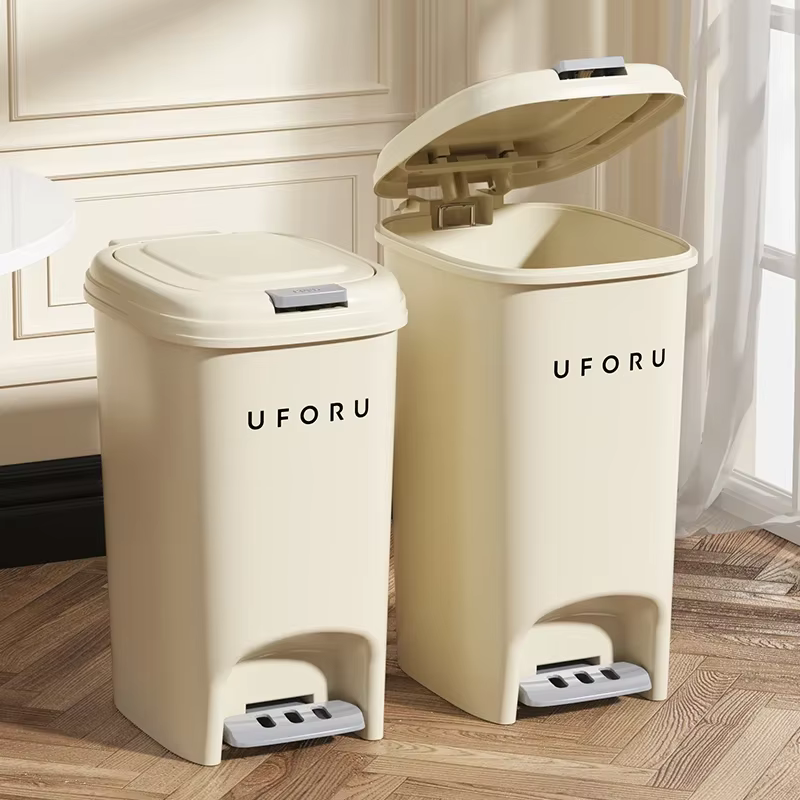 Poubelle à Double pédale 10L/20L avec couvercle, pour cuisine, salon, salle de bains, toilettes, bri