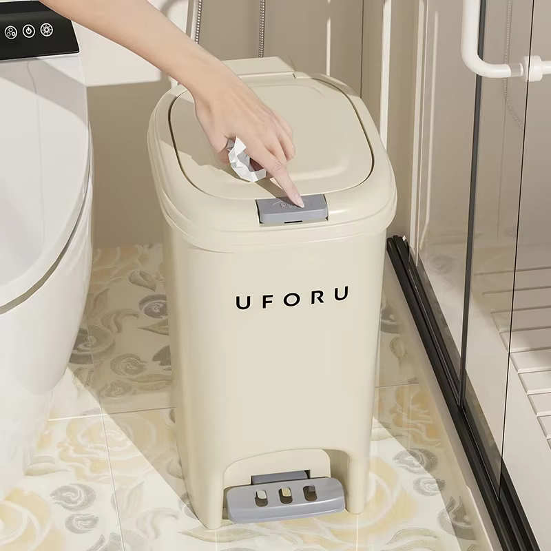 Poubelle à Double pédale 10L/20L avec couvercle, pour cuisine, salon, salle de bains, toilettes, bri