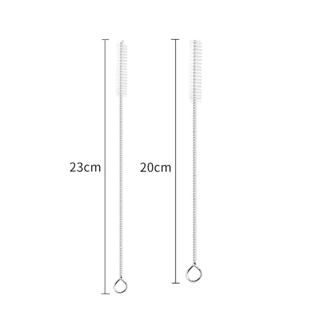 Brosse de nettoyage de paille en acier inoxydable, 1/10/100 pièces, nettoyage de tuyaux de mauvaises
