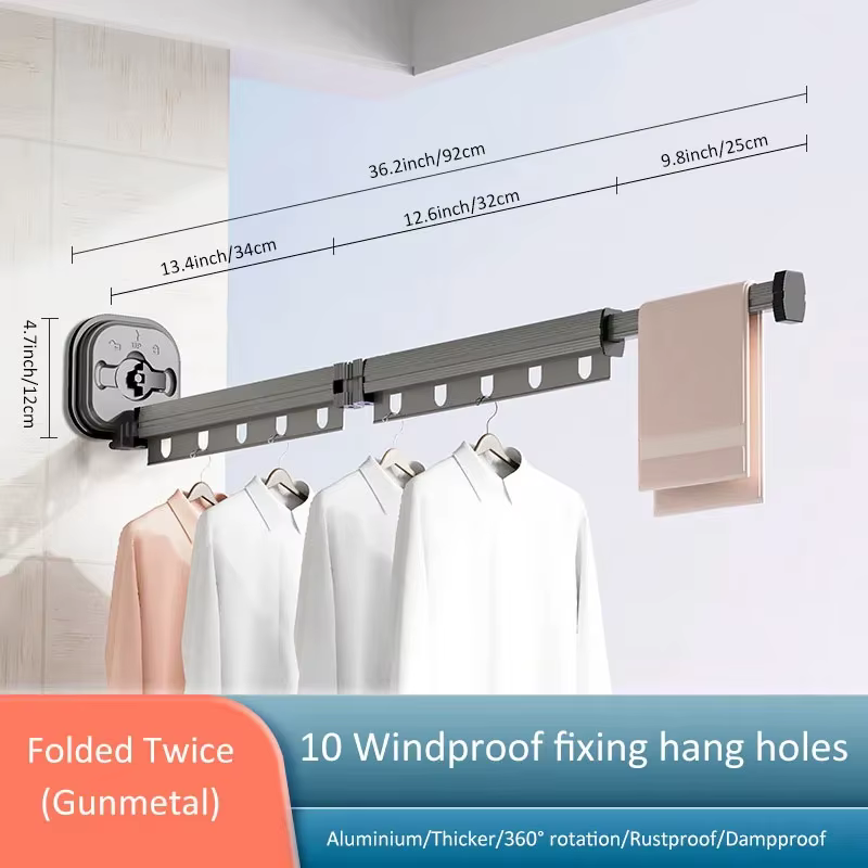 Étendoir à vêtements rétractable, peu encombrant, supports de séchage pliables pour buanderie, suppo