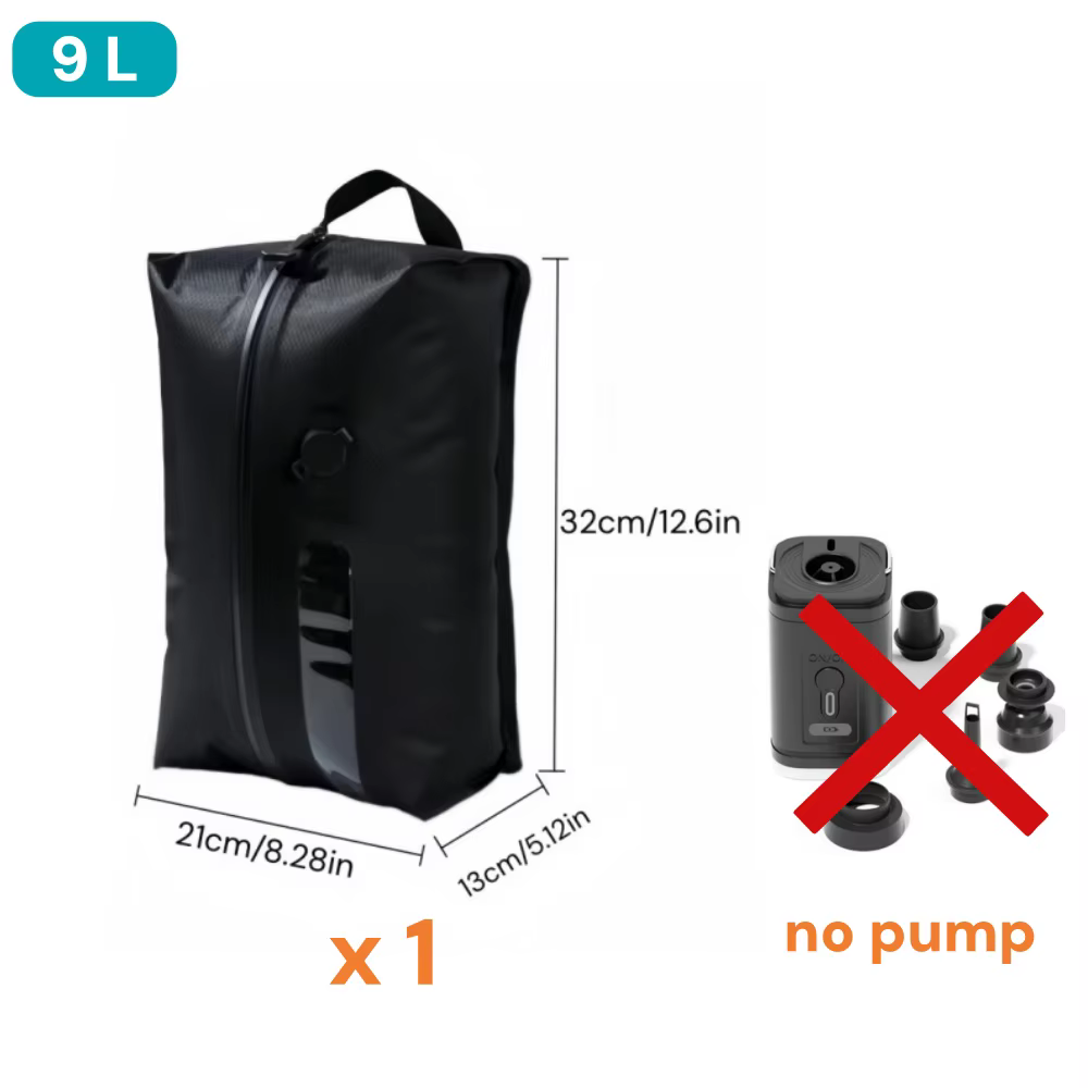 Sacs de rangement sous vide de voyage 17L avec pompe à air, sacs de compression pour vêtements d'ext
