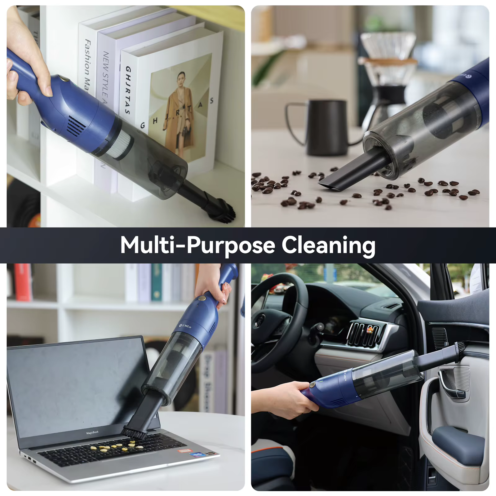 UMLo Petit aspirateur à main, aspirateur de voiture rechargeable avec 30 minutes d'autonomie, aspira