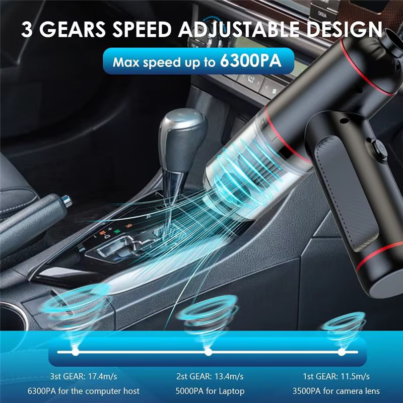 Aspirateur portatif sans fil ABKR, aspirateur pour voiture, aspirateur souffleur et pompe à vide 3 e