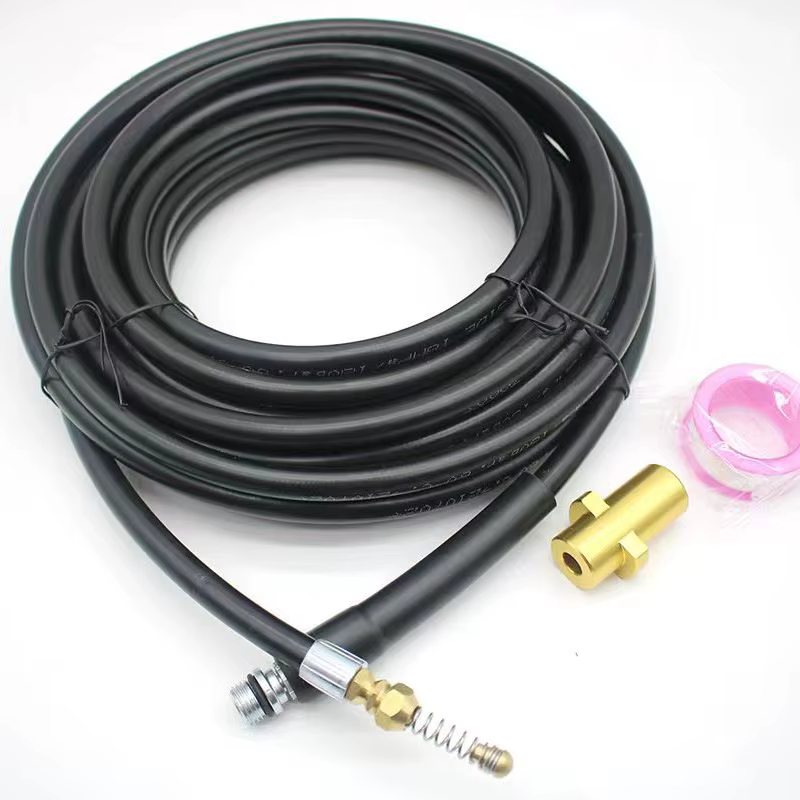 Kit de nettoyage de tuyau d'évacuation des eaux usées avec adaptateur pour nettoyeurs haute pression