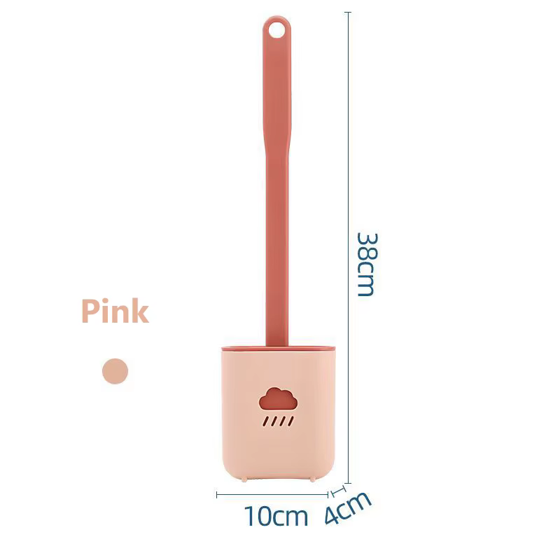 Brosse de toilette en Silicone Wc brosse à espace avec support tête plate brosses de nettoyage à poi