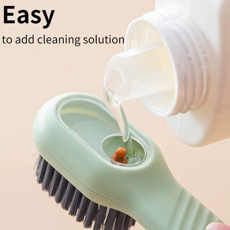 Brosse de nettoyage à poils souples, liquide pour chaussures, brosse à Long manche pour vêtements, p
