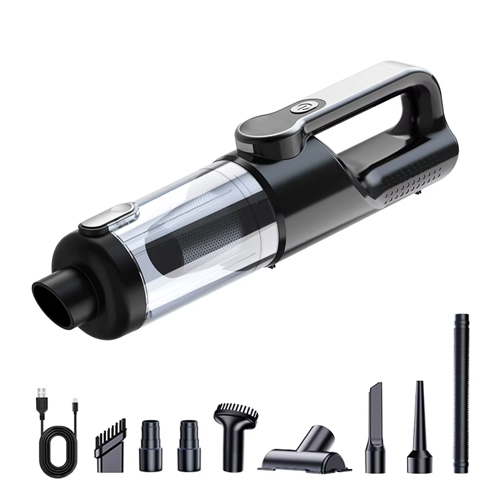 Aspirateur multifonction sans fil pour voiture, maison, poils d'animaux, dépoussiérage, 6 brosses