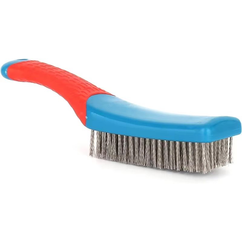 Brosse métallique robuste en acier inoxydable avec poignée en plastique confortable – Parfaite pour