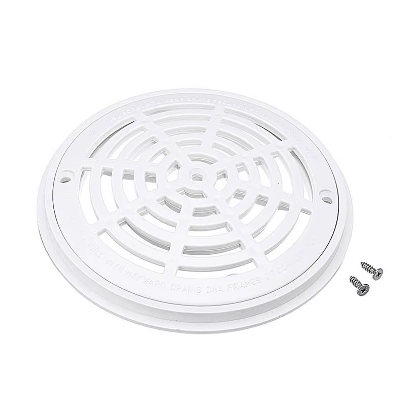 Plaque de couverture d'aspiration de vidange principale blanche de 8 pouces, idéale pour les piscine