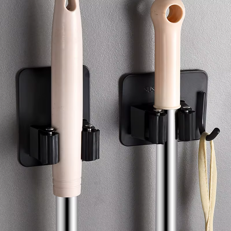 304 acier inoxydable vadrouille support crochet mural vadrouille organisateur support brosse balai v