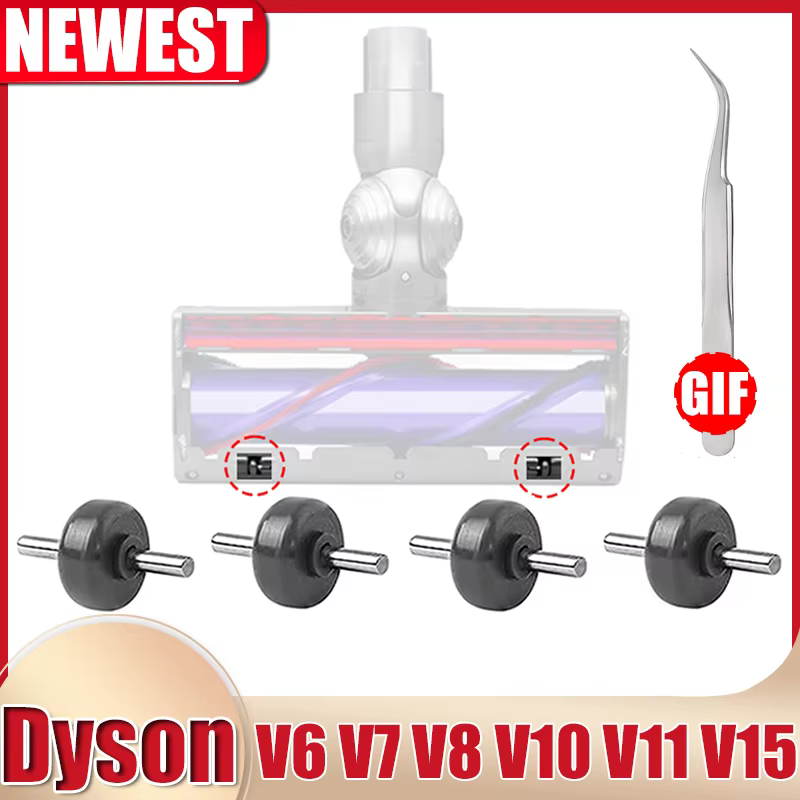Roues à semelle pour Dyson V6 V7 V8 V10 V11 V15 DC58 DC59 DC62, tête de nettoyage à entraînement Dir