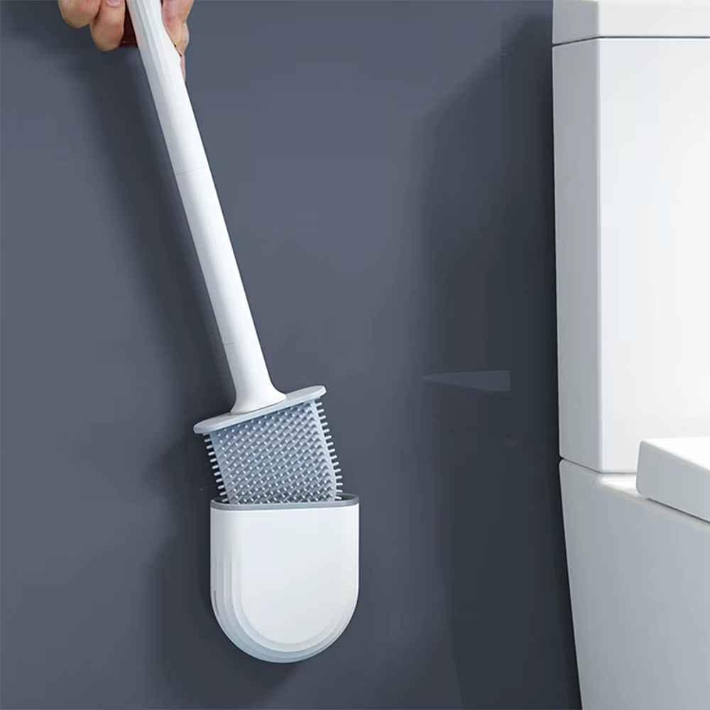 Brosse de Toilette Murale en Silicone avec Support à vaccage Rapide, Outil HOTool pour Livres