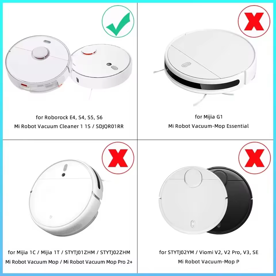 Filtre pour aspirateur Robot Xiaomi Mi 1/1S SDJQR01RR SDJQR02RR SDJQR03RR Roborock E2 E3 E4 E5 S4 S4