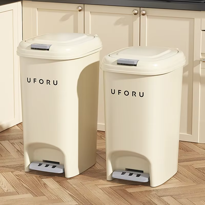 Poubelle à Double pédale 10L/20L avec couvercle, pour cuisine, salon, salle de bains, toilettes, bri