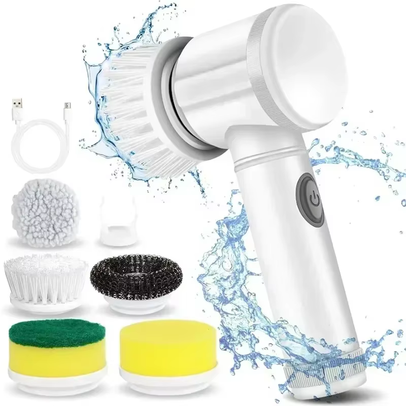 Brosses de nettoyage électriques domestiques, brosses de nettoyage sans fil pour cuisine et salle de