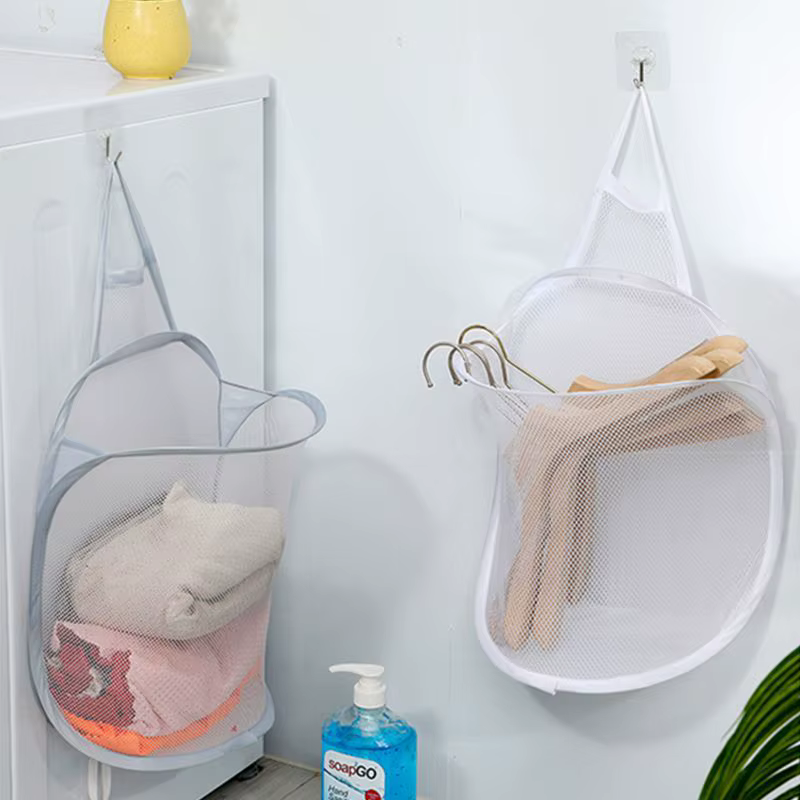 3140 panier à linge pliant organisateur pour vêtements sales salle de bain vêtements maille sac de r